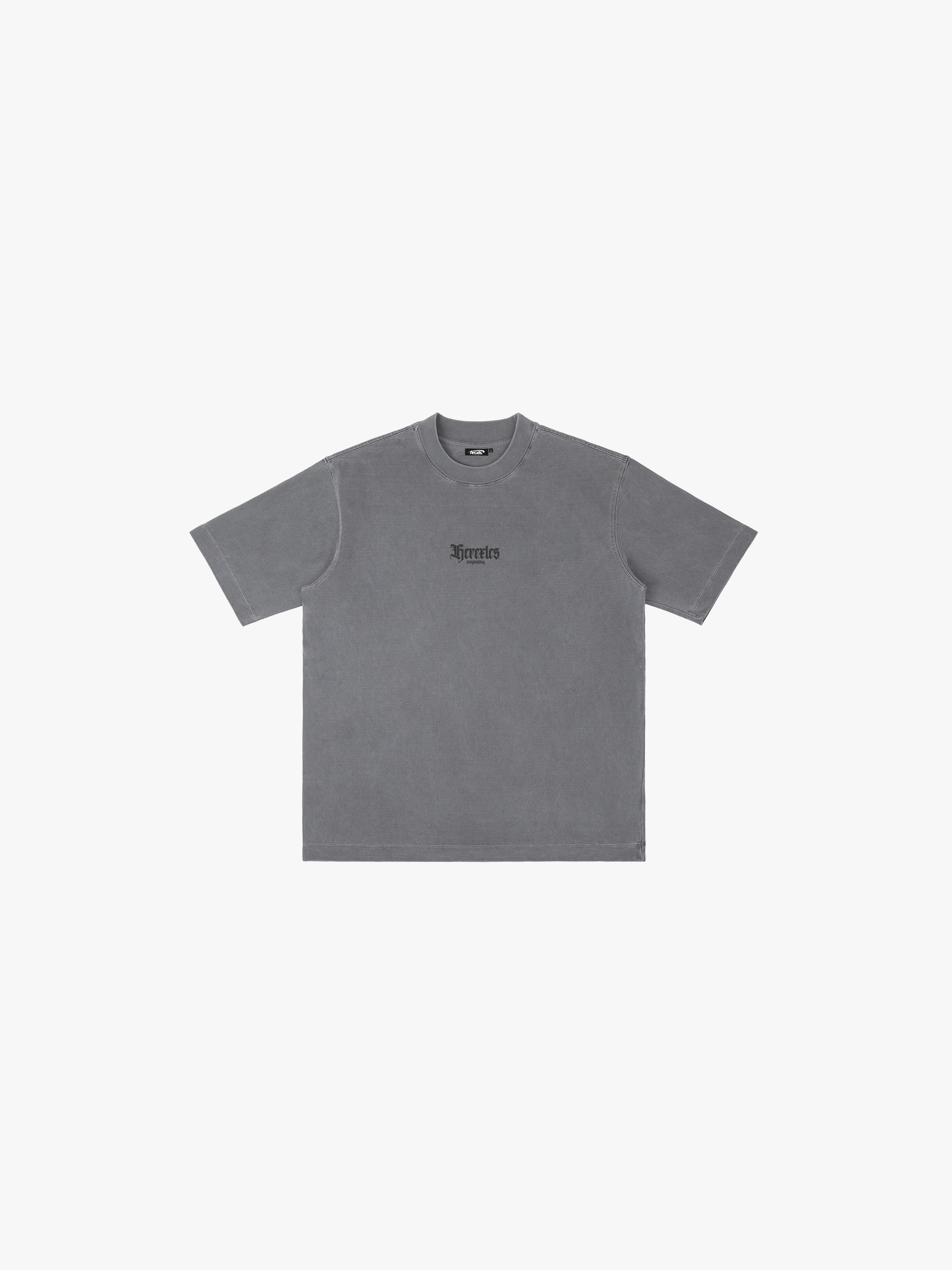 HERCXLES Bodybuilding Vintage T-Shirt in Vintage Grey - front flat lay